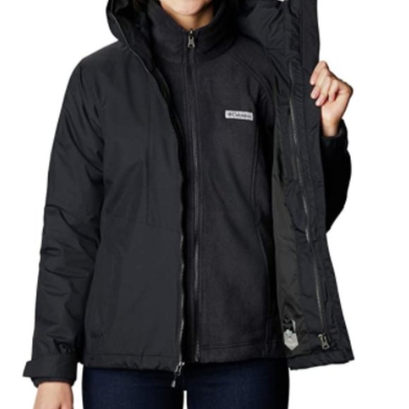 Columbia Ruby River Hooded 3-in-1 Systems Jacket Black, Size:XL - Picture 2 of 7